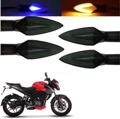 aksmit Front, Rear LED Indicator Light for Bajaj Pulsar 200NS(Blue, Yellow)