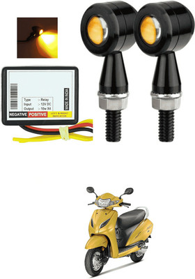 LOVMOTO Front, Rear LED Indicator Light for Hero Achiever(Yellow)