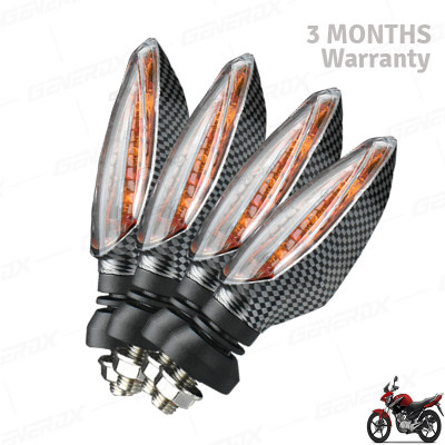 Generox Front, Rear LED Indicator Light for Yamaha YBR(Amber)