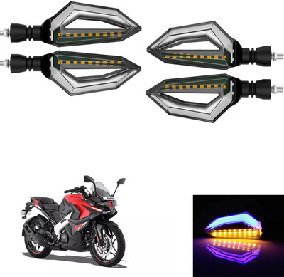 Vagary Front, Rear LED Indicator Light for Bajaj Pulsar 200 AS(Blue, Yellow)