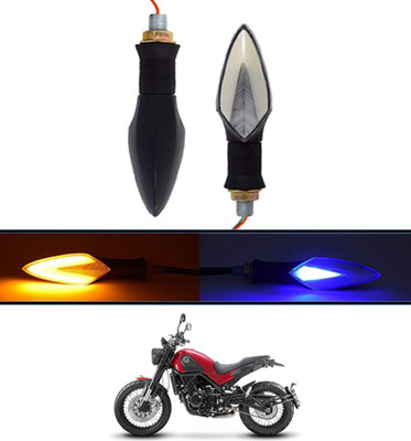 MATIES Front LED Indicator Light for Universal For Bike Universal For Bike(Blue, Yellow)