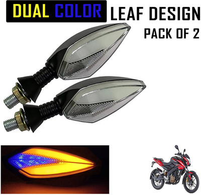 Shopland Front, Rear LED Indicator Light for Bajaj Pulsar 200 NS DTS-i(Amber, Blue)
