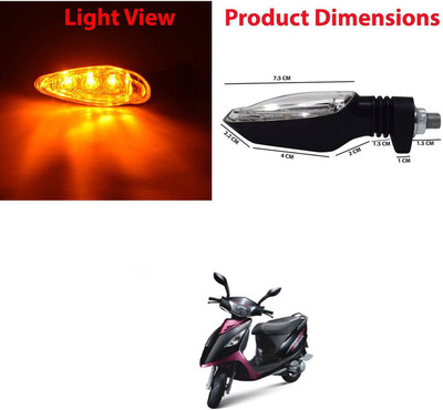 PRTEK Universal High Bright Front Rear Led Side Indicator Turn Signal V333 Indicator Light Motorbike LED for Mahindra (12 V, 12 W)(Rodeo RZ, Pack of 4)