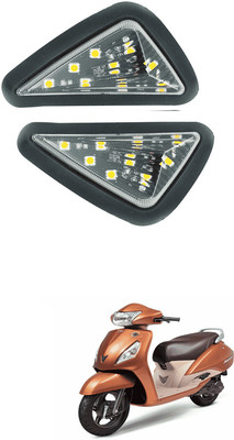 LOVMOTO Universal LED Bike indicator Yellow Mount Smoked 9 LED Turn Signal Light AR96 Interior Light Motorbike LED for TVS (12 V, 12 W)(Jupiter, Pack of 1)