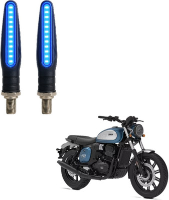 JMA TRADING Front, Rear LED Indicator Light for Jawa Universal For Bike(Blue)