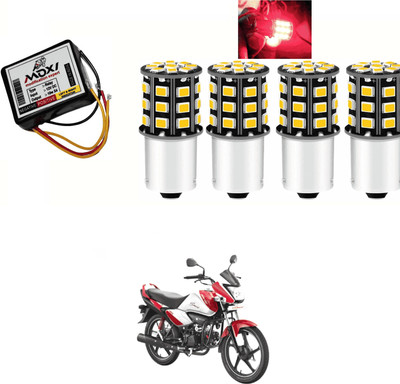PRTEK Front, Side LED Indicator Light for Hero Splendor NXG(Red)