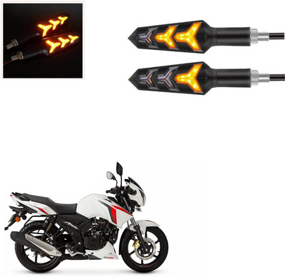 Vagary Front, Rear LED Indicator Light for TVS Apache RTR 160(Amber)