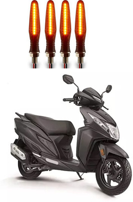 MOTORMANIA Front, Rear, Side LED Indicator Light for Honda Dio(Yellow)