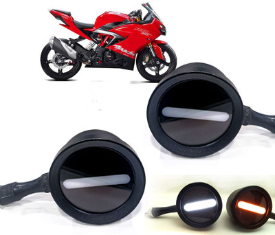 AUTO PEARL Front LED Indicator Light for Suzuki Apache(White, Yellow)