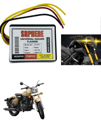 SRPHERE Front, Rear Flasher Indicator Light for Universal For Bike Universal For Bike(Multicolor)