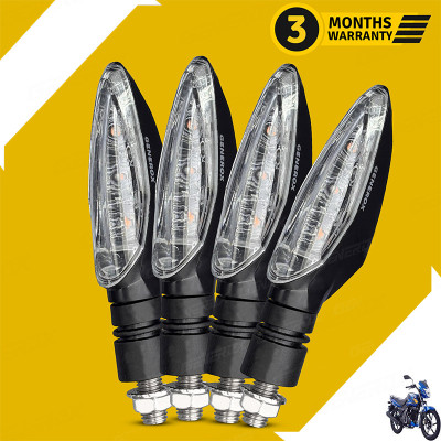 Generox Front, Rear, Side LED Indicator Light for TVS Flame SR125(Amber, Yellow)