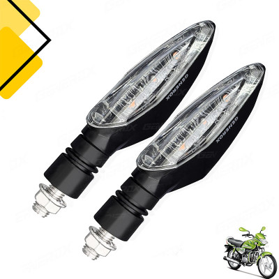 Generox Front, Rear LED Indicator Light for Hero HF-Dawn ECO(Amber)