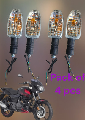 BIKEBLOOM Side, Rear, Front Halogen Indicator Light for Bajaj Pulsar 180 DTS-i, Pulsar 150 DTS-i, Platina 100, Pulsar(Amber)