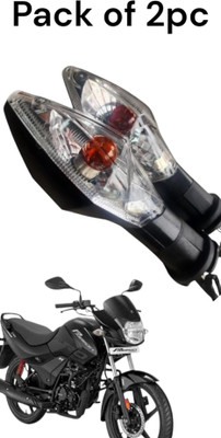 Anaisha Enterprises Rear, Front Halogen Indicator Light for Hero Passion X Pro(Orange)