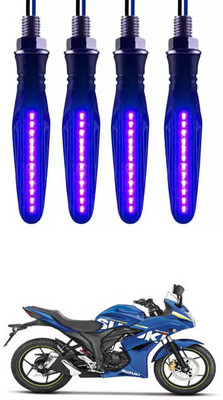 E-Shoppe Front, Rear, Side LED Indicator Light for Suzuki Gixxer SF(Blue)