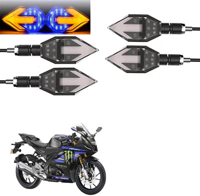 Vagary Front, Rear LED Indicator Light for Yamaha R15 M(Blue, Yellow)