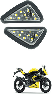 LOVMOTO Universal LED Bike indicator Yellow Mount Smoked 9 LED Turn Signal Light AR114 Interior Light Motorbike LED (12 V, 12 W)(Universal For Bike, Pack of 1)