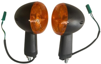 KING AUTO Front, Rear Halogen Indicator Light for Royal Enfield CLASSIC REBORN 350, Classic(Orange)