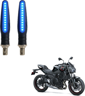 JMA TRADING Front, Rear LED Indicator Light for Kawasaki Universal For Bike(Blue)
