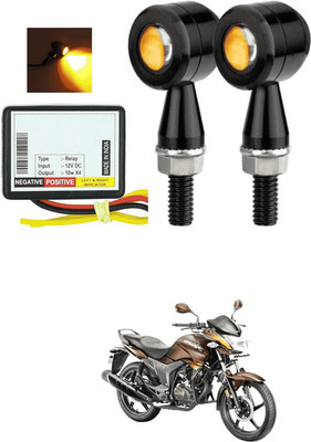 LOVMOTO Front, Rear LED Indicator Light for Hero Hunk(Yellow)