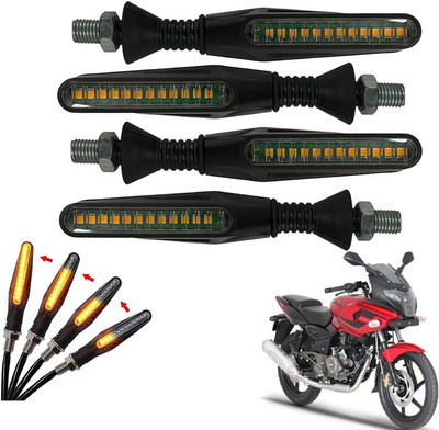 Shopland Front, Rear LED Indicator Light for Bajaj Pulsar 200 DTS-i(Yellow)