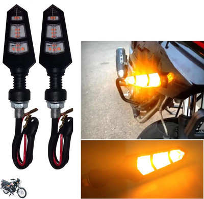 Pious Front, Rear LED Indicator Light for TVS Max 4R(Amber)