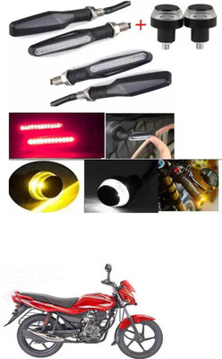 E-Shoppe Front, Rear, Side LED Indicator Light for Bajaj Platina 100 DTS-i(Yellow, Blue)