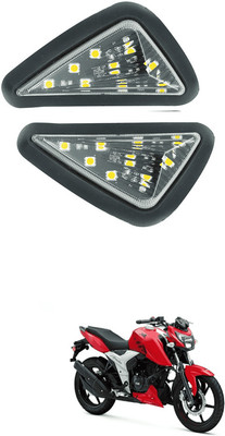 LOVMOTO Front LED Indicator Light for TVS Apache RTR 160(Black)