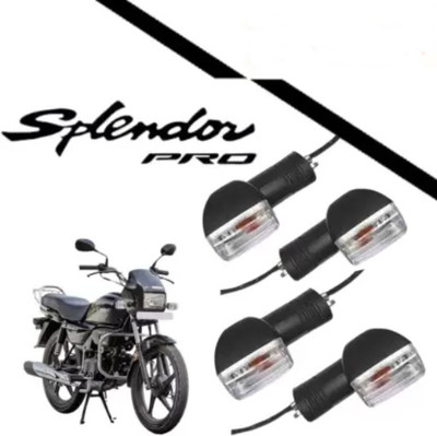 THE ONE CUSTOM Front, Rear Halogen Indicator Light for Hero Splendor Pro(Orange)