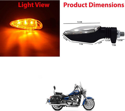 PRTEK Universal High Bright Front Rear Led Side Indicator Turn Signal V356 Indicator Light Motorbike LED for Yamaha (12 V, 12 W)(SZ-S, Pack of 4)