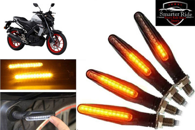 SMARTER RIDE Front, Rear, Side LED Indicator Light for Universal For Bike Universal For Bike(Yellow)