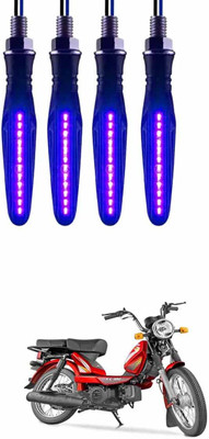 E-Shoppe Front, Rear, Side LED Indicator Light for TVS Universal For Bike(Blue)