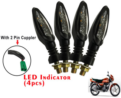 Generox Front, Rear LED Indicator Light for Honda CD deluxe(Yellow)