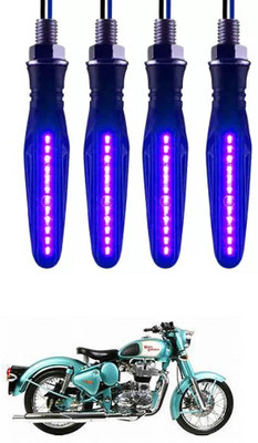 E-Shoppe Front, Rear, Side LED Indicator Light for Royal Enfield Classic 500(Blue)