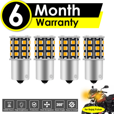 ATORAY Side, Rear LED Indicator Light for Bajaj Pulsar 150, Pulsar 180, Pulsar 220(Yellow)