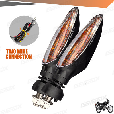 Generox Front, Rear, Side LED Indicator Light for Hero Splendor pro classic(Amber)