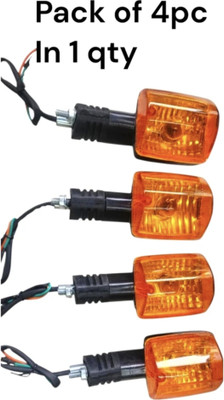 BIKEBLOOM Side, Rear, Front Incandescent Indicator Light for Hero Splendor Plus, Splendor Pro, Splendor(Amber)
