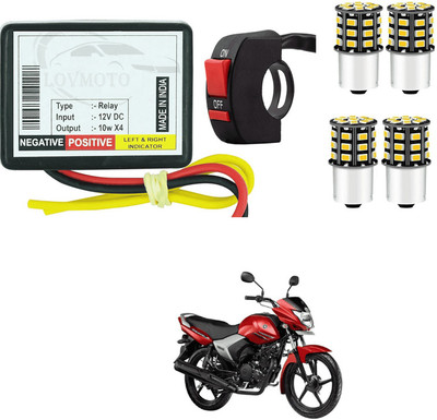 LOVMOTO Front, Rear LED Indicator Light for Mahindra Rodeo RZ(Yellow)
