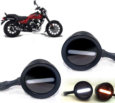 AUTO PEARL Front LED Indicator Light for Bajaj Avenger Street(White, Yellow)