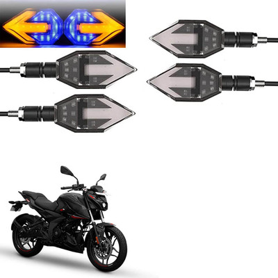 Vagary Front, Rear LED Indicator Light for Bajaj Pulsar N250(Blue, Yellow)