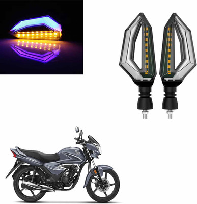 Vagary Front, Rear LED Indicator Light for Honda CB Shine(Blue, Yellow)