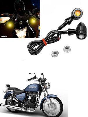 SRPHERE Front, Rear LED Indicator Light for Royal Enfield Universal For Bike(Yellow)