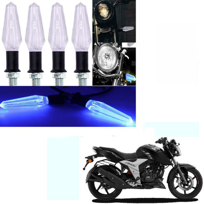 RawatZ Rear, Front LED Indicator Light for TVS Apache RTR 180(Blue)