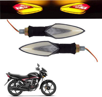 Huims Front, Rear LED Indicator Light for Honda CB Shine(Red, Yellow)