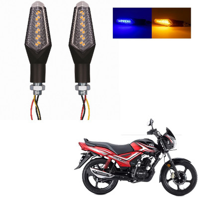 JMA TRADING Front, Rear LED Indicator Light for TVS Universal For Bike(Blue, Amber)