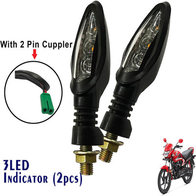 Generox Front, Rear LED Indicator Light for Honda Dream Yuga(Yellow)