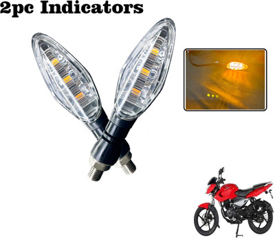 Shopland Front, Rear LED Indicator Light for Bajaj Pulsar 135 LS DTS-i(Amber)