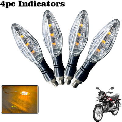 Generox Front, Rear LED Indicator Light for Hero HF(Amber)