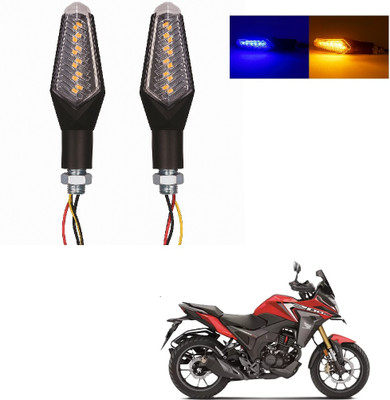 JMA TRADING Front, Rear LED Indicator Light for Honda Universal For Bike(Blue, Amber)