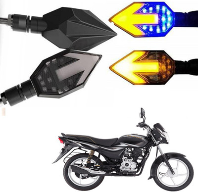 BRPEARl Side LED Indicator Light for Bajaj Platina(Blue, Amber)